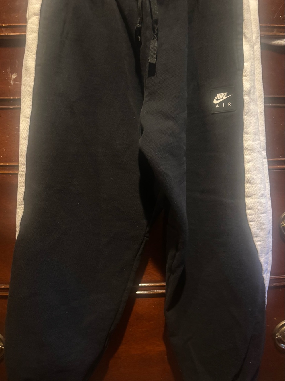 Nike Black Jogger Sweatpants with White Side Panels